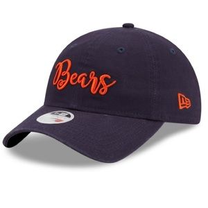 Women's Chicago Bears New Era Navy Script 9TWENTY Adjustable Hat